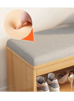 NKX 3 Tier Multifunctional Shoe Storage Rack With Seat  - Image 4