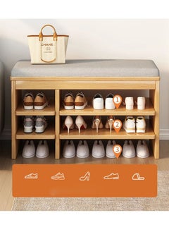 NKX 3 Tier Multifunctional Shoe Storage Rack With Seat  - Image 5