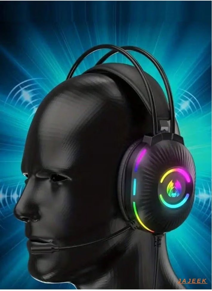 JAJEEK H83 Cross-Border Exclusive PC Gaming Headset, Head-Mounted with Shocking Bass, Sound Location Recognition, E-Sports Noise Reduction, Enhanced Audio for Immersive Gaming Experience - Image 1
