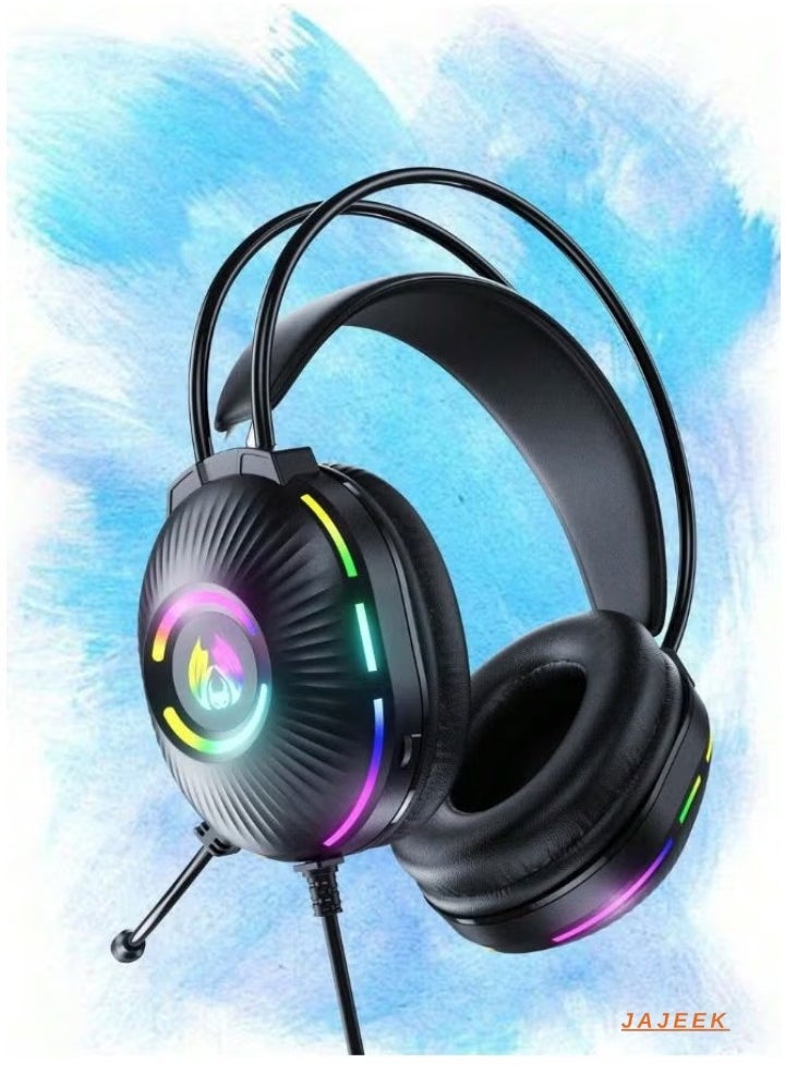 JAJEEK H83 Cross-Border Exclusive PC Gaming Headset, Head-Mounted with Shocking Bass, Sound Location Recognition, E-Sports Noise Reduction, Enhanced Audio for Immersive Gaming Experience - Image 2