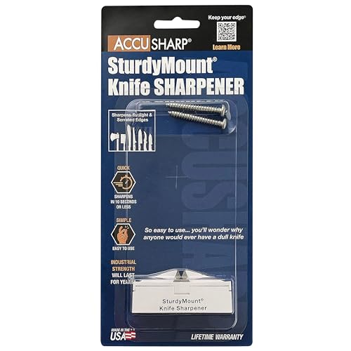 AccuSharp Knife Sharpening Tool for Restoration, Diamond-Honed Tungsten Carbide Blade Sharpener with Sturdy Mount, Helps Revive, Hone, & Restore Kitchen Knives & All Blades - Image 4