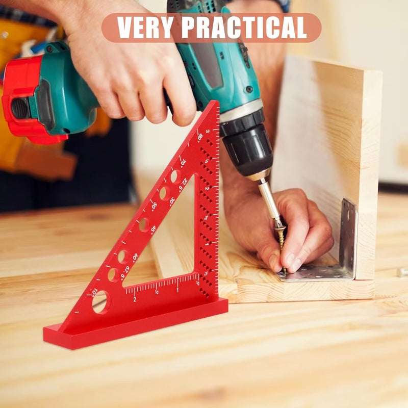 5 قطع أداة قياس زوايا النجارة عالية الدقة مسطرة لقياس الزوايا - Image 3