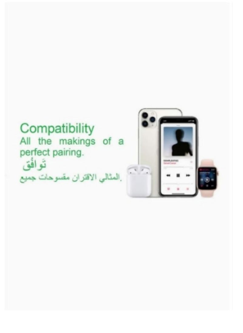 ماركة غير محددة - سماعات بلوتوث لاسلكية بودز اير وايت - Image 1