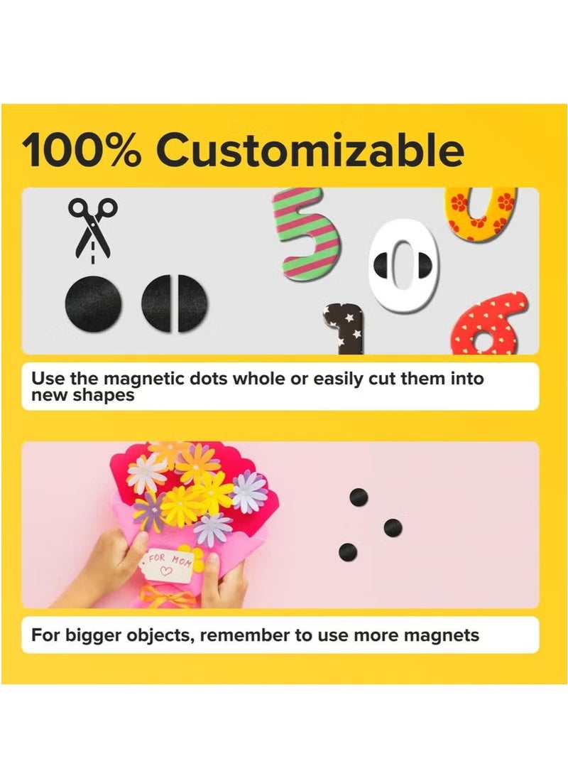 Generic 100 Pcs Round Magnets with Adhesive Backing Flexible Self Adhesive Magnets for Crafts Small Sticky Magnetic Dots for Hanging Light Objects DIY School Office Home(20*20MM)  - Image 3
