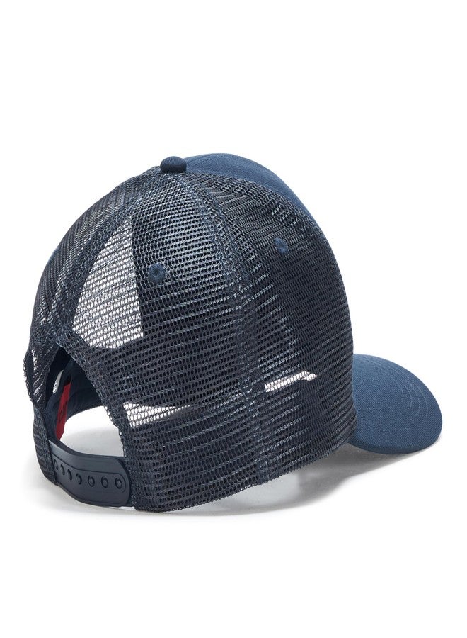 HUGO, Small Logo Trucker Hat, Blue Marine, One Size - Image 2