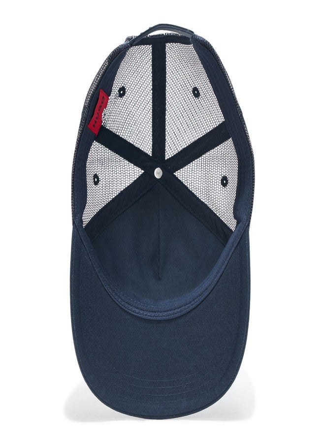 HUGO, Small Logo Trucker Hat, Blue Marine, One Size - Image 3