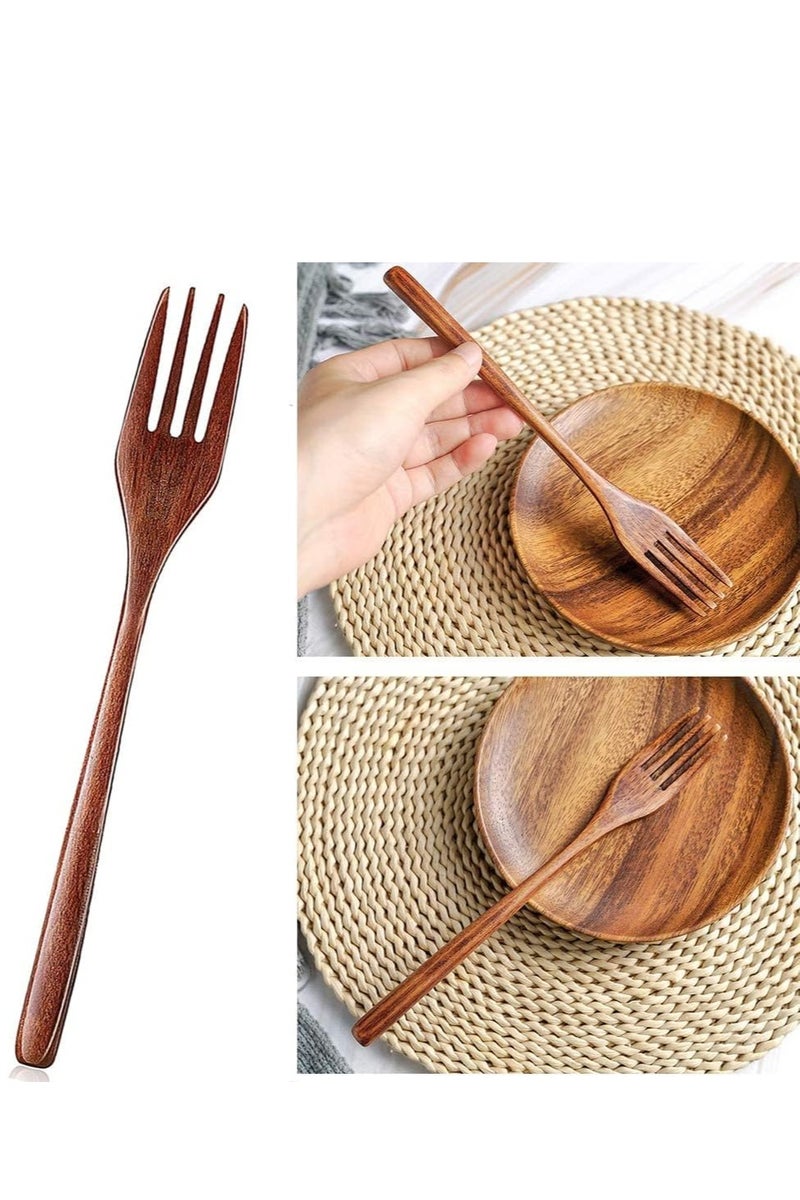 HOME ZONE Wooden Fork Set – 6 Pieces - Image 3