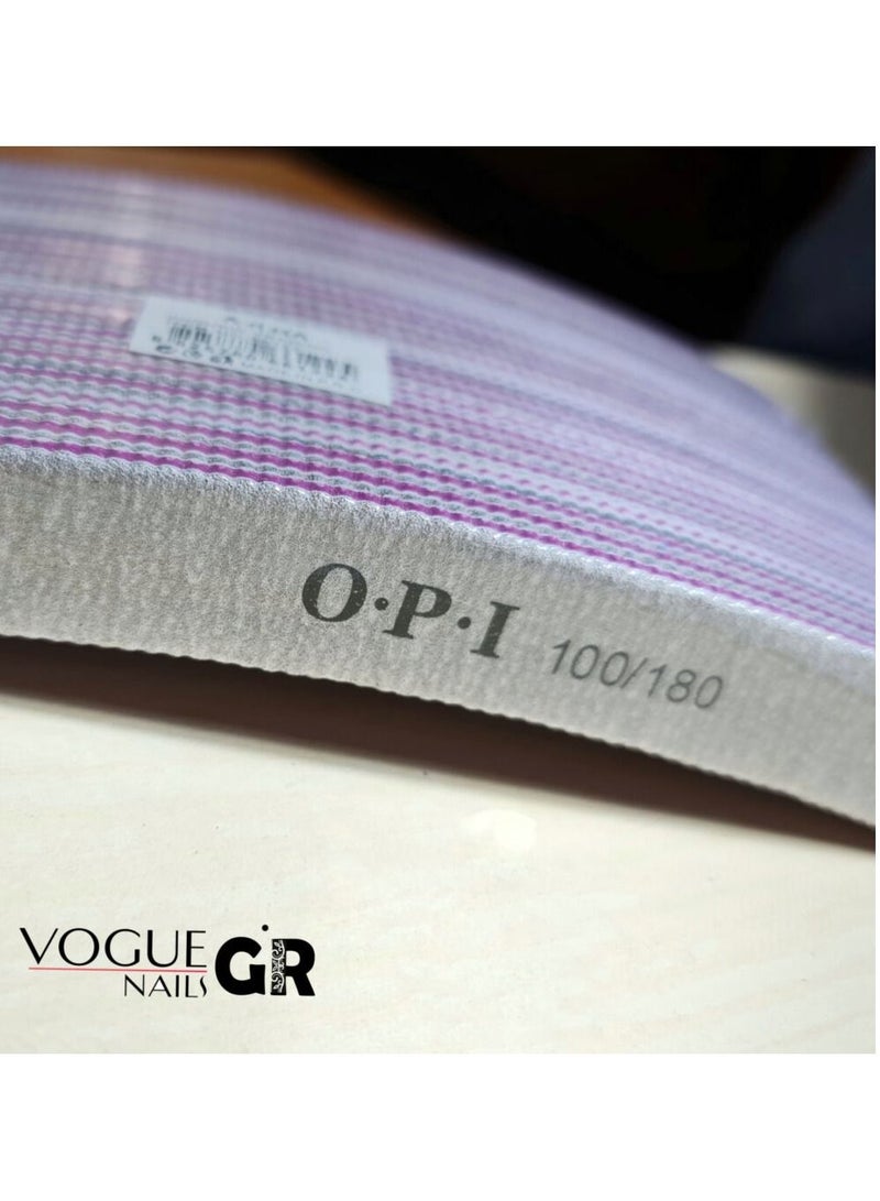 10-Piece Nail File Banana Shape 100/180 Grit White - Image 1