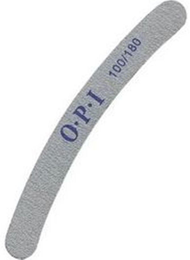 10-Piece Nail File Banana Shape 100/180 Grit White - Image 3