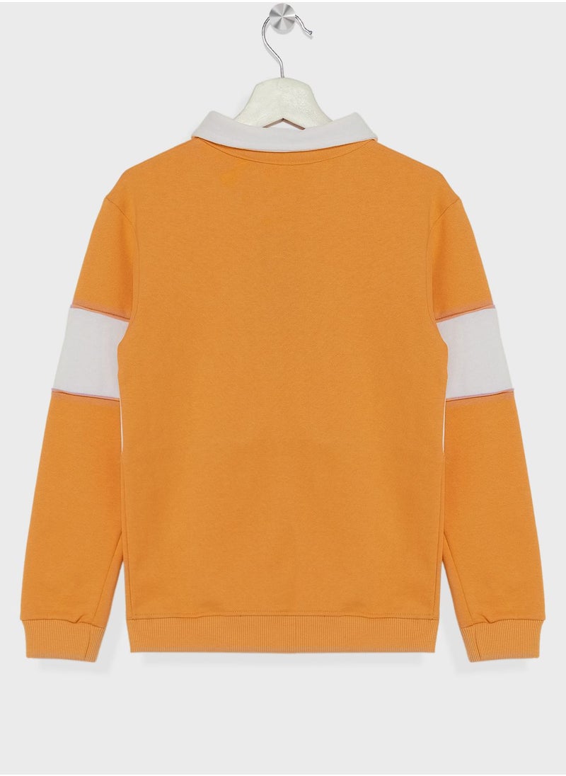 Pinata - Girls Colorblock Polo Collar Sweatshirt - Image 1