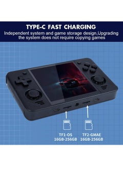 Powkiddy RGB30 Handheld Game Console 4.0 inch Pro Retro Games Consoles Classic Video Games System Built-in Rechargeable Battery Gaming Consoles (Black, 256G)  - Image 2