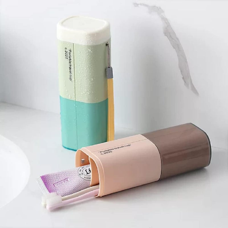 Woleebee Travel Toothbrush Holder and Soap Case Portable Soap Container Dish Tray Toothpaste Holder with Cover for Trip Bathroom Camping Travelling (Style 1) - Image 5