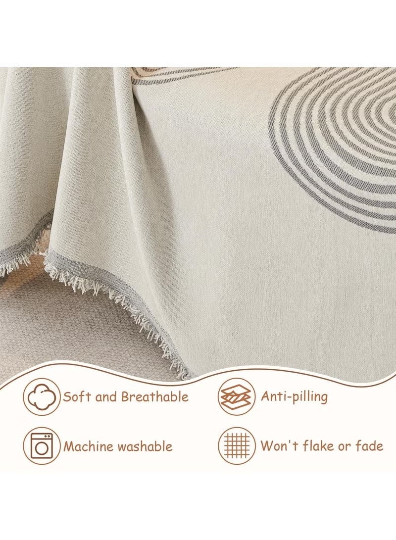 Beauenty Double Sided Chenille Sofa Cover, Stylish Sofa Cover, Chenille Furniture Sofa Cover Towel, Four Seasons Chenille Sofa Cover Available Both Sides, 180*130cm for Single Sofa - Image 4