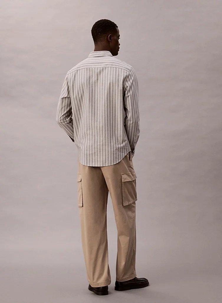 Calvin Klein Jeans Cotton Stretch Straight Fit Cargo Trousers
