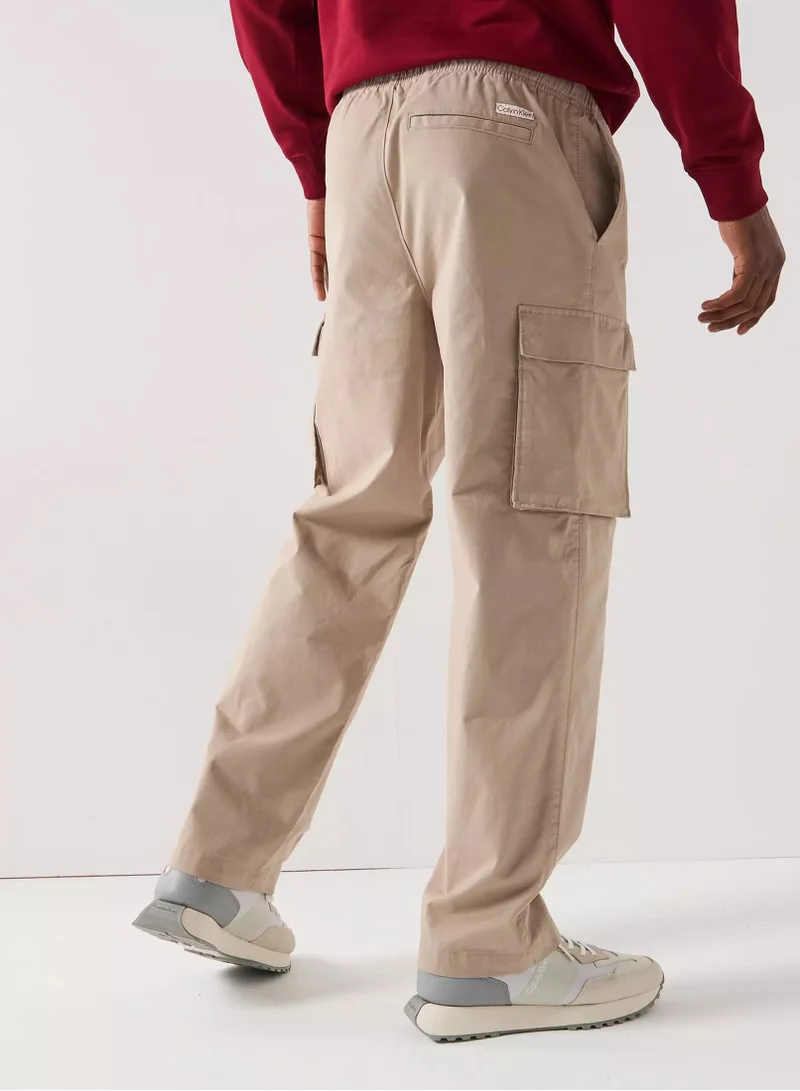 Calvin Klein Jeans Cotton Stretch Straight Fit Cargo Trousers