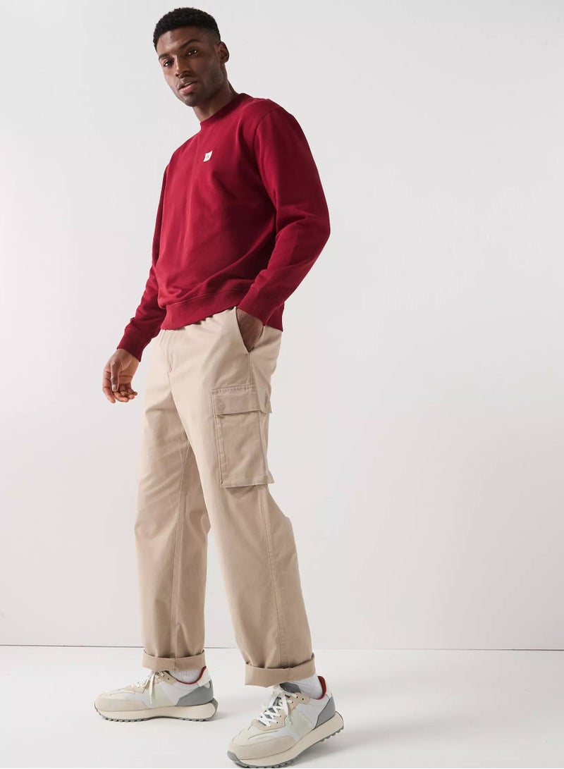 Calvin Klein Jeans Cotton Stretch Straight Fit Cargo Trousers - Image 3