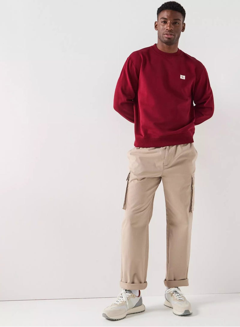 Calvin Klein Jeans Cotton Stretch Straight Fit Cargo Trousers - Image 4