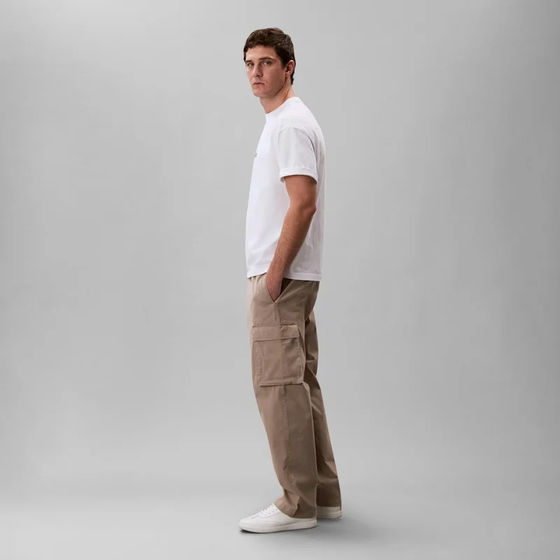 Calvin Klein Jeans Cotton Stretch Straight Fit Cargo Trousers
