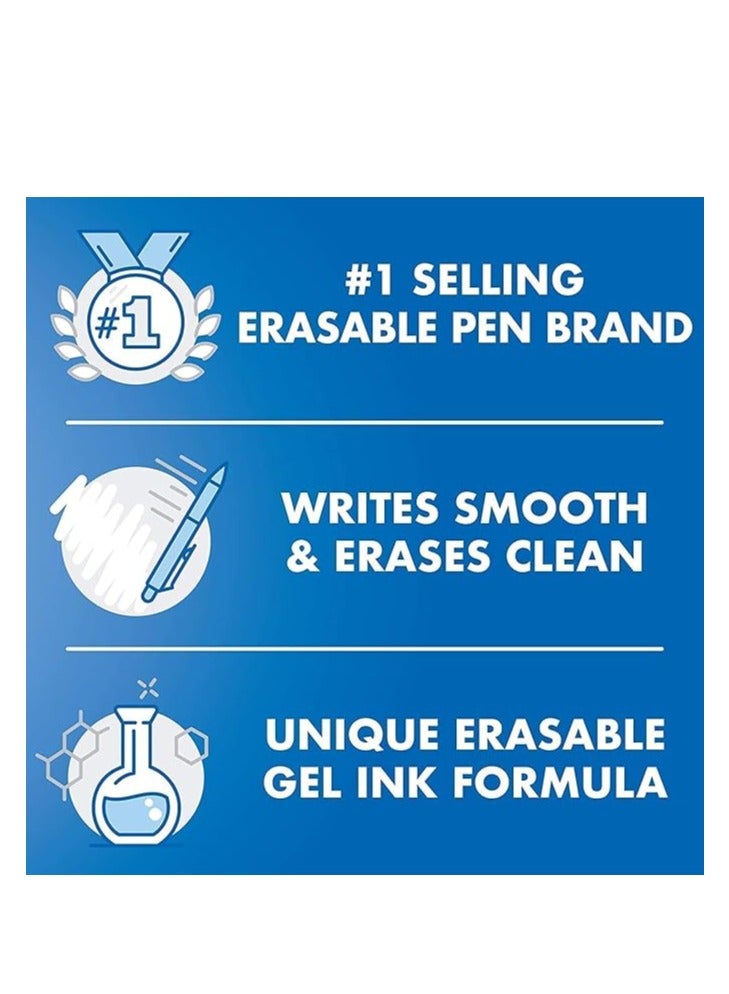 PILOT أقلام جيل قابلة للمسح من بايلوت فريكسون 0.7 مم، نقطة رفيعة (أسود/أزرق، عبوة 6) - Image 4