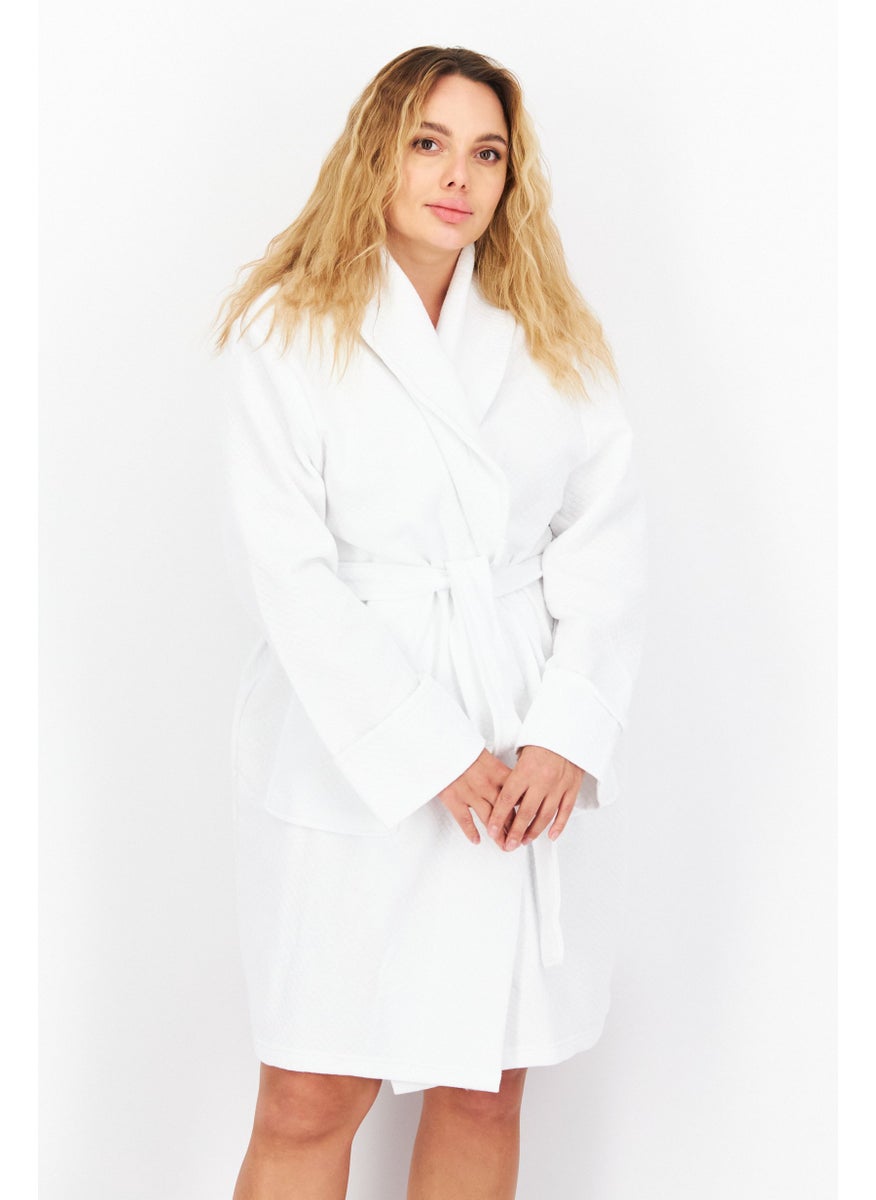 Women Textured Belted Robe, White - pzsku/Z4228D9EDAD3F621CA01FZ/45/_/1724351012/b6687d2d-120c-4f43-89f4-0b2c6ace44cc