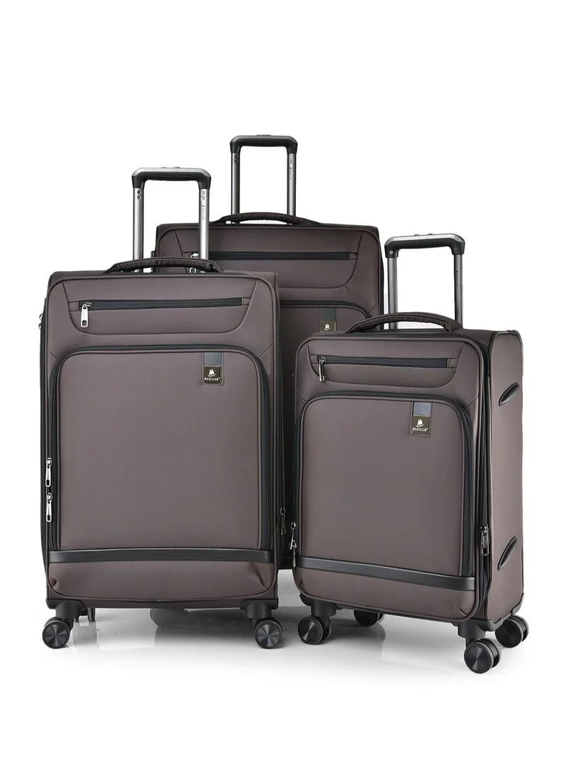 MAGELLAN Magellan Unisex Luggage Soft Fabric Material Travel Trolley Bag 3Piece Sets 9257PVC