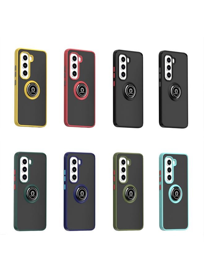 اس-توب جراب لهاتف Infinix Hot 50 Pro 4G Q Shadow 1 Series TPU + جراب هاتف PC مع حلقة - Image 2