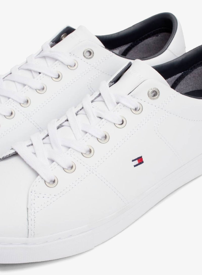 TOMMY HILFIGER Essential Leather Lace-Up Sneakers - Image 4