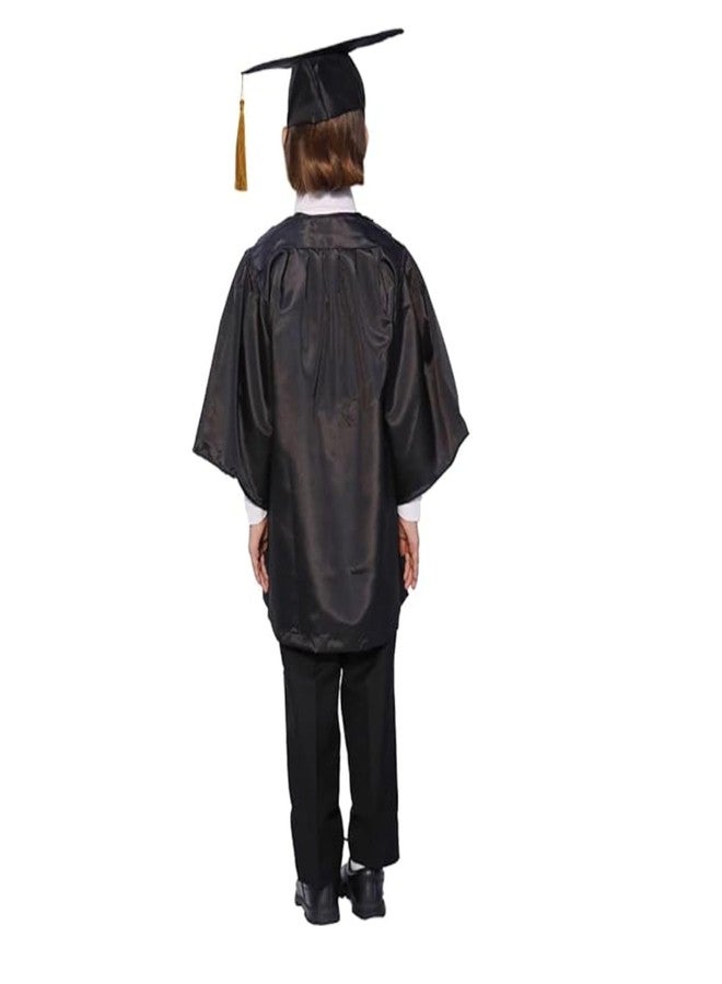Desi Andaaz Kids Convocation Dress Graduation Gown and Cap Set | Breathable Polyester | Ideal for School, Nursery & Kindergarten Graduation(Black)(6-7 Years) - Image 2
