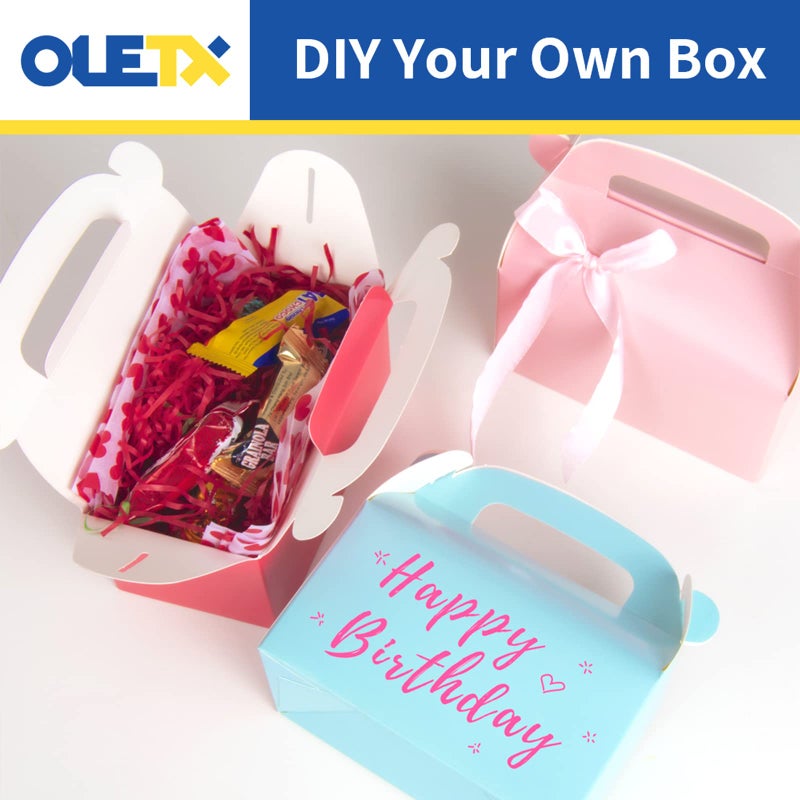 Oletx 30-Pack Colorful Party Favor Treat Boxes, Goodie Boxes, Gable Paper Gift Boxes with Handles. Perfect for Rainbow Party Decoration Supplies - Image 4