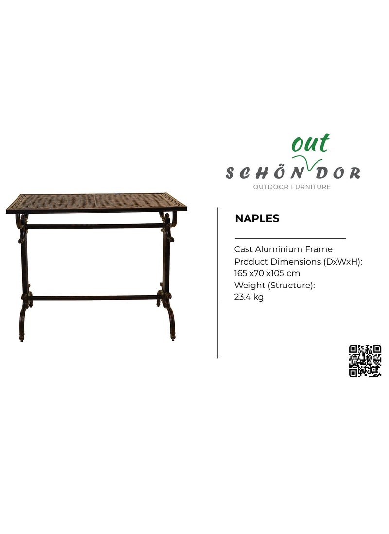 Schondor Furniture Naples | 4 Seater | Dining Table | Outdoor Furniture | Made in Aluminum Cast  - Image 2