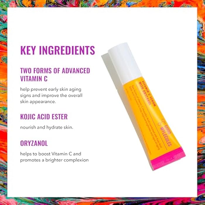 Good Molecules Vitamin C Serum with Oryzanol - Face Serum to Promote Even Skin Tone, Anti-Aging, and Brightening - Skin Care for Face - Image 3