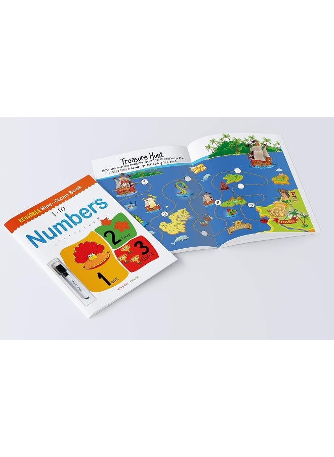 null - Reusable Wipe And Clean Book 1-10 Numbers : Write And Practice Numbers (1-10) - Image 1