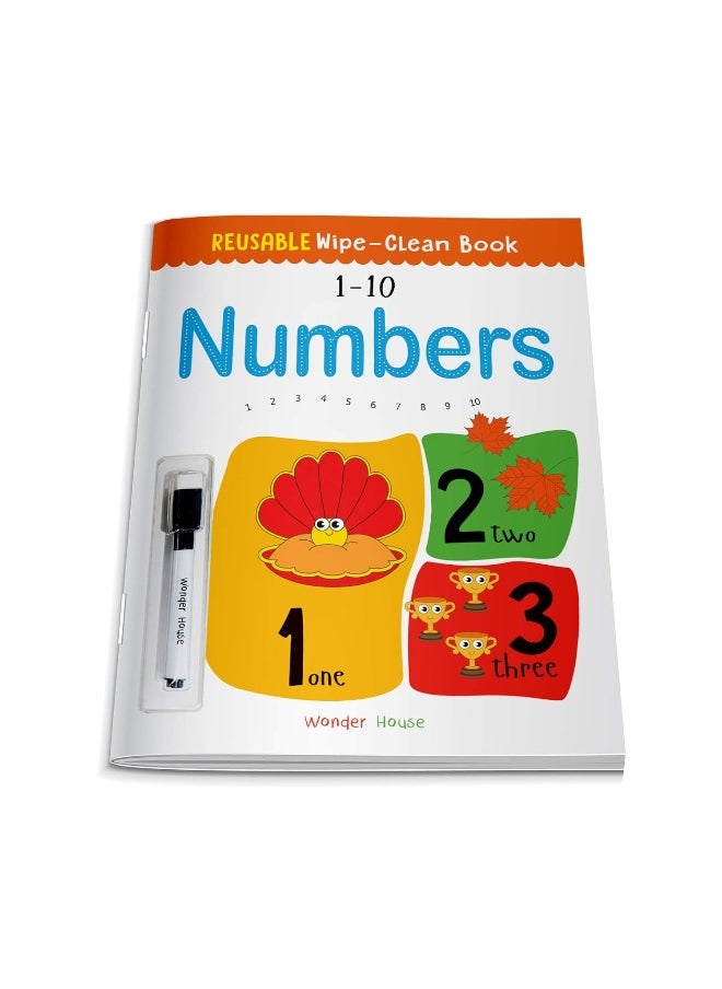 null - Reusable Wipe And Clean Book 1-10 Numbers : Write And Practice Numbers (1-10) - Image 1