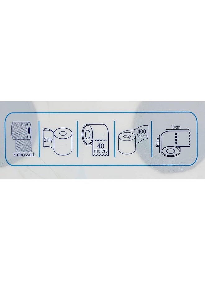 Soft n Cool Soft N Cool Highly Absorbent, Sterilized, Soft & Strong, Toilet Rolls 400 Sheets x 2 Ply, 10 Rolls  - Image 3