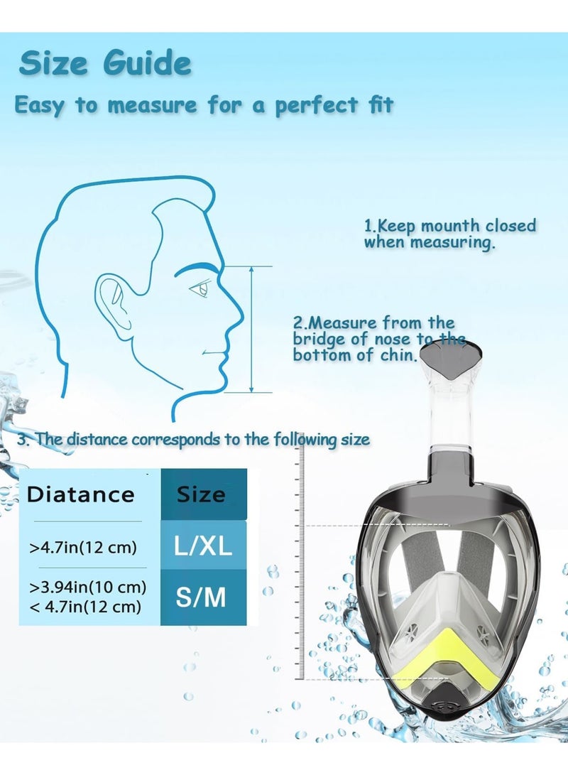 SOLARAE Snorkel Mask,180°View Snorkelling Gear with Panoramic Full Face Design-Sports Camera Compatible Diving Mask with Anti-Fog and Anti-Leak Technology for Adults and Kids - Image 5