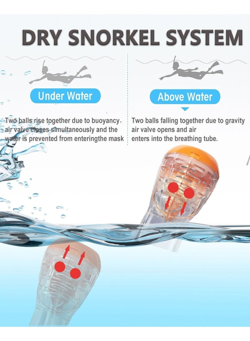 SOLARAE Snorkel Mask,180°View Snorkelling Gear with Panoramic Full Face Design-Sports Camera Compatible Diving Mask with Anti-Fog and Anti-Leak Technology for Adults and Kids - Image 2