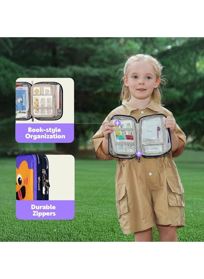 Stbernard Small First Aid Kit for Kids and Adults, Medical Kit with Digital Thermometer for Home, Travel, Hiking, Backpack, 6.3x4.33x1.97in, Purple - Image 3