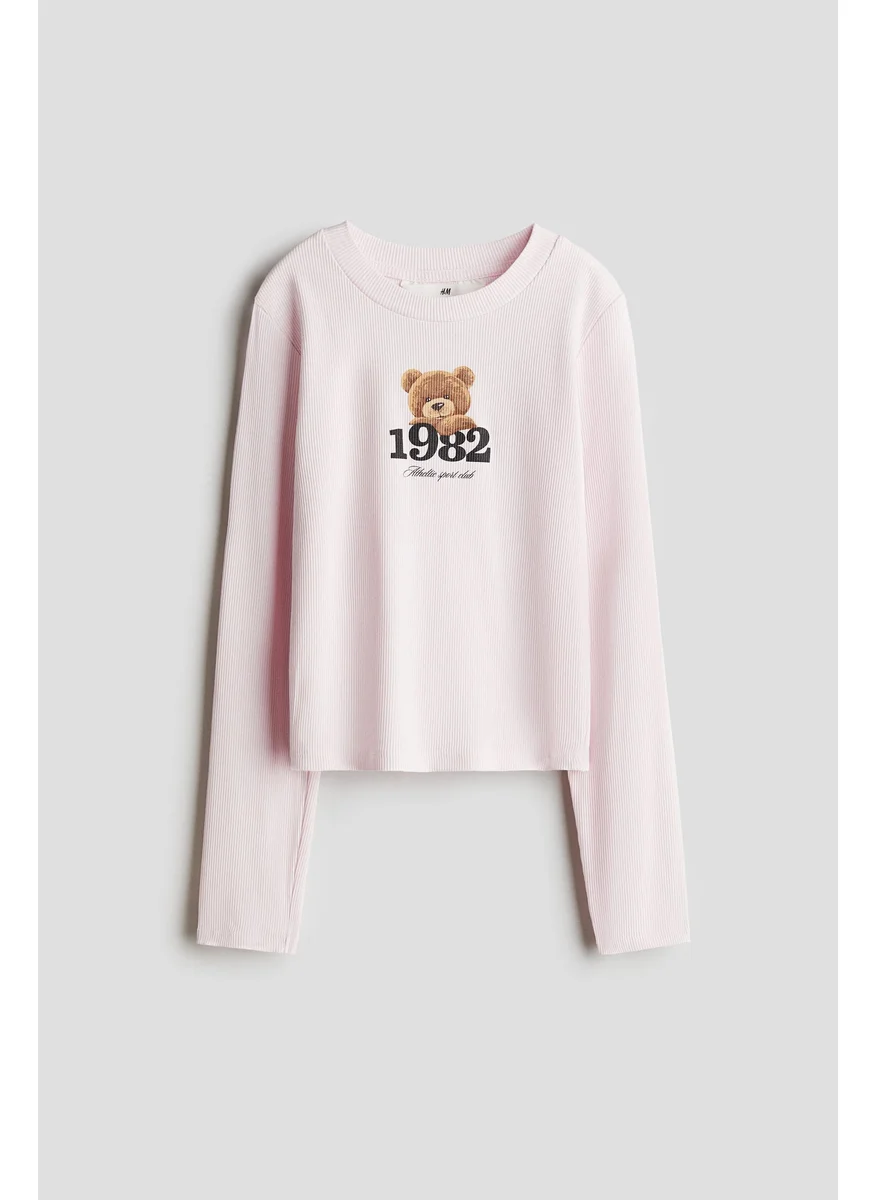 H&M Ribbed Cotton Top