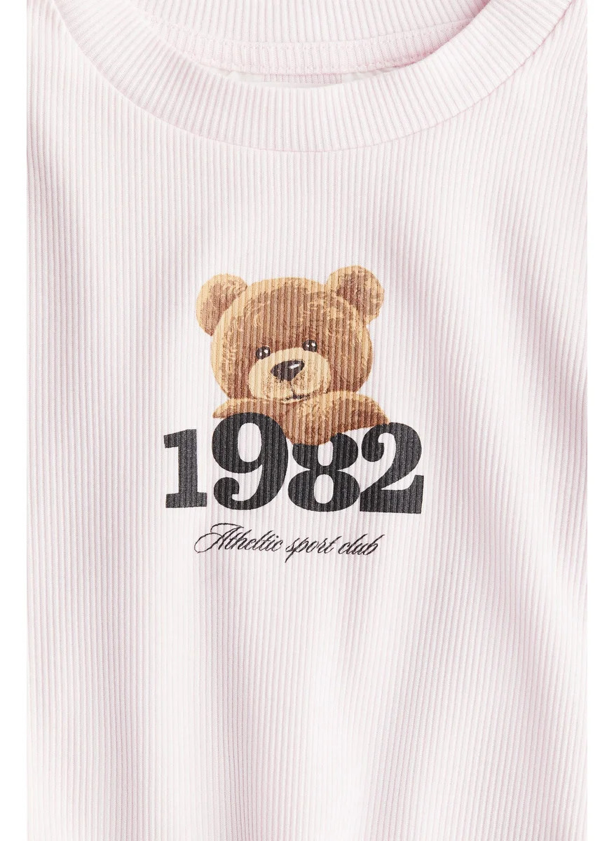 H&M Ribbed Cotton Top