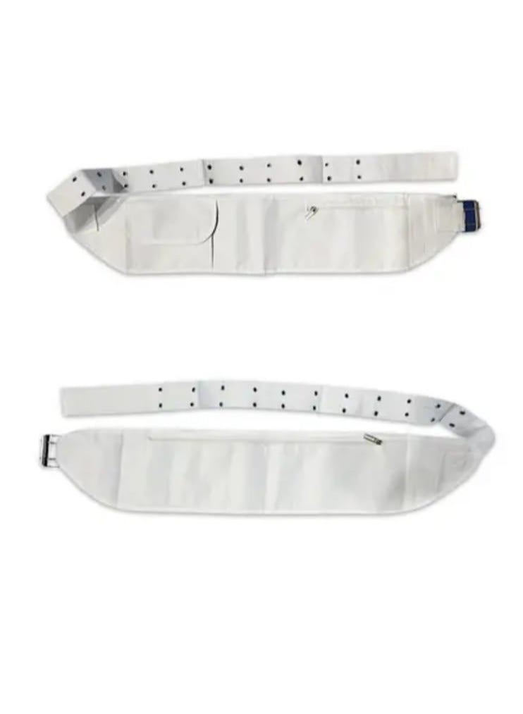 Ihram belt, Ahram belt, Flaxible-Size Unisex Adjustable White Ihram Belt With Phone Holder Waist Belt Anti-Theft for Hajj Umrah ihram belt ahram belt - Image 1