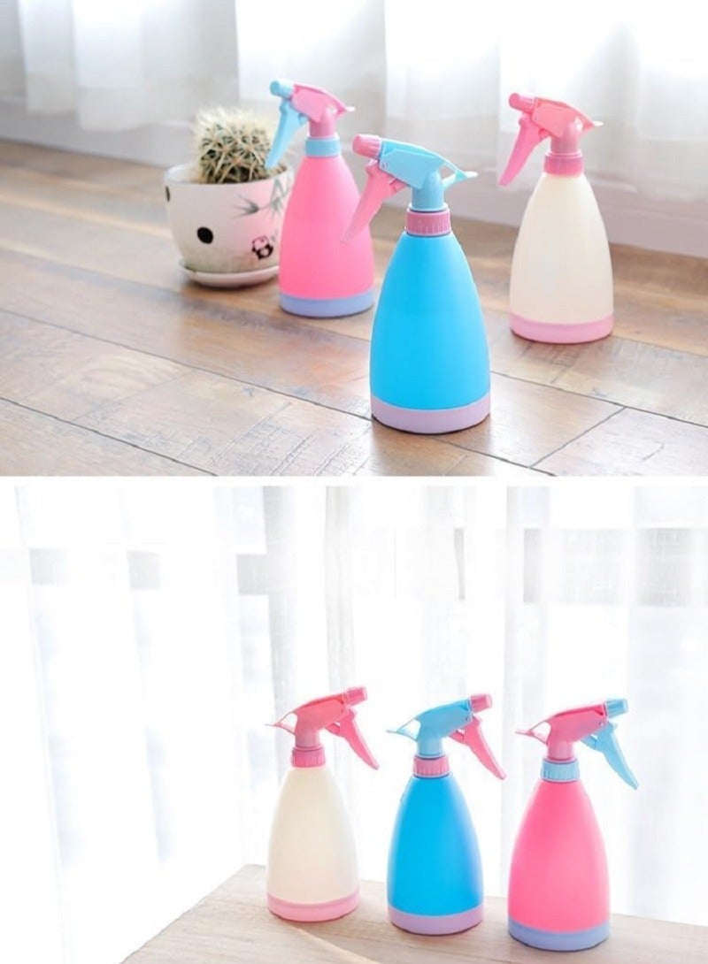 بخاخ بلاستيك متين بسعة 500 مل بألوان زاهية عشوائية يعمل باليد للاستخدام في الحديقة والمنازل، زجاجة بخاخ مياه متعددة الأغراض للمنزل والحديقة - Image 2