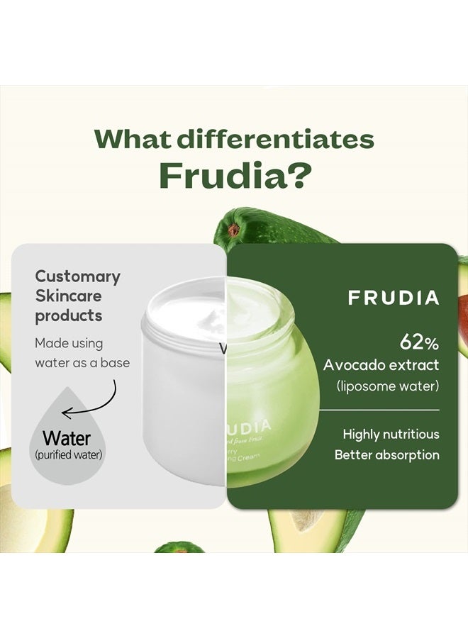 frudia كريم WELCOS Avocado Relief Mini | كريم مهدئ بخلاصة الأفوكادو، وخلاصة سنتيلا آسياتيكا، وMadecassosideX4 | كريم مرطب للوجه للعناية بالبشرة على الطريقة الكورية (0.33 أونصة سائلة) - Image 2