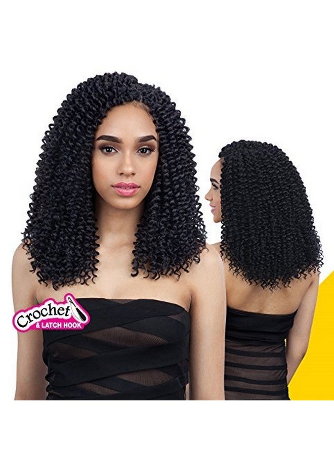 Freetress Jazz Water 12" Crochet Synthetic Braiding Hair (1B) - Image 1
