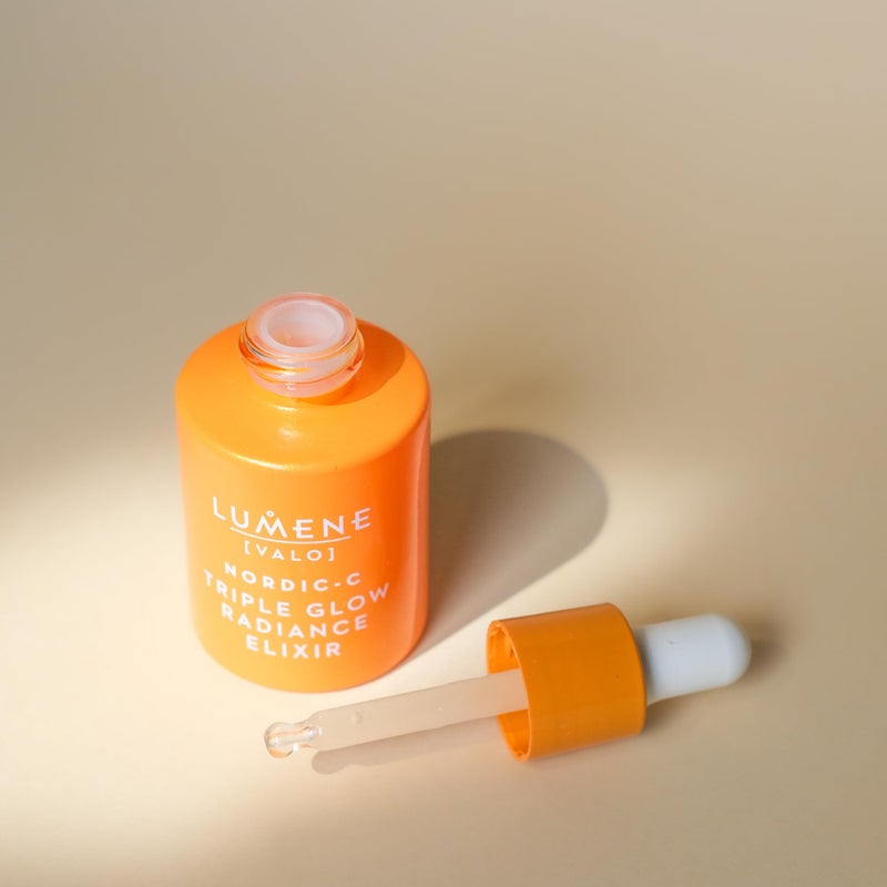 Lumene Nordic-C [Valo] Triple Glow Radiance Elixir - Hydrating, Anti-Aging Vitamin C Serum for Enhanced Skin Glow - Ferulic Acid & Vitamin Face Serum (1 Fl Oz.) - Image 3