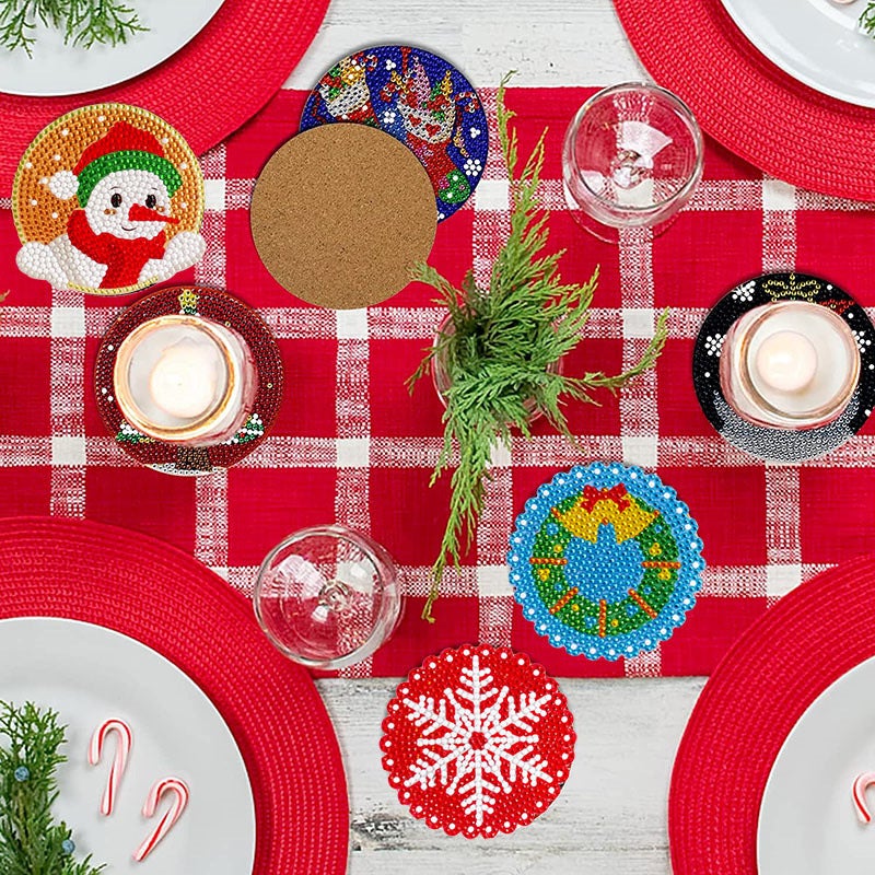 Strictly Selected Diamond Painting Coasters Handmade Diy Suit Acrylic Point Drill Heat Insulation Pad Cork Bottom Non-Slip Coasters - Image 3