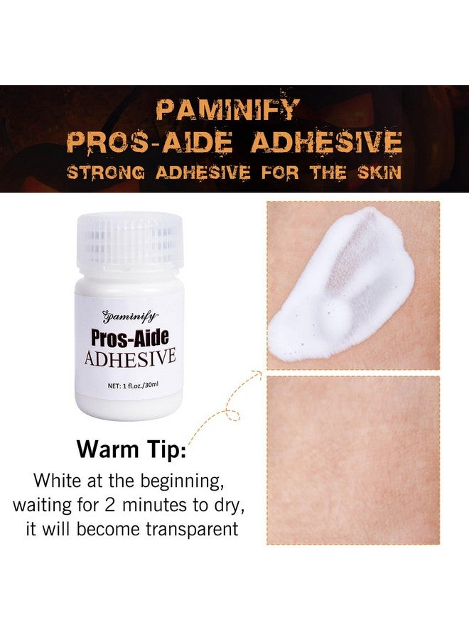 بامينفي مجموعة مكياج Paminify Halloween Latex Bald Cap SFX، قبعة شعر مستعار صلعاء مع لاصق أكريليك قائم على الماء للجلد (غراء ربط الجلد) للرجال البالغين، مثالية للأزياء والتنكر والمسرح - Image 5