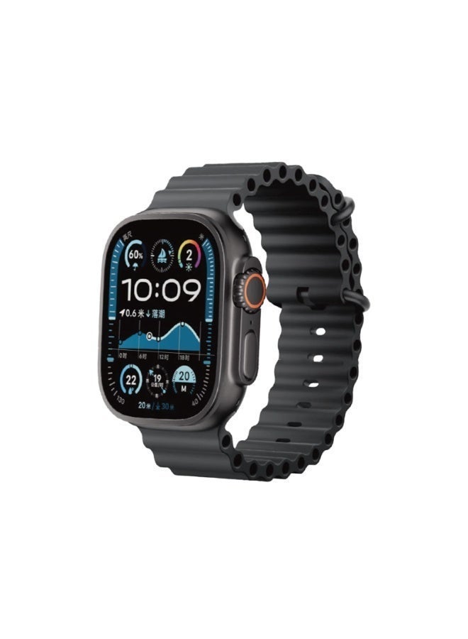 micro speed Smart Watch  With Health Fitness Tracker Sport Watch Size 49MM-Black - Image 2