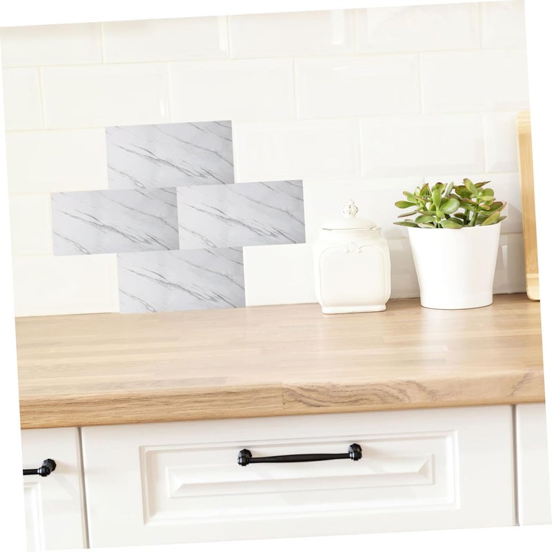 Self-Adhesive Marble Kitchen Stove Sticker Peel Stick Wall Decor for Cabinets Oil-Resistant Wall Paper Realistic Marble Effect - Image 5