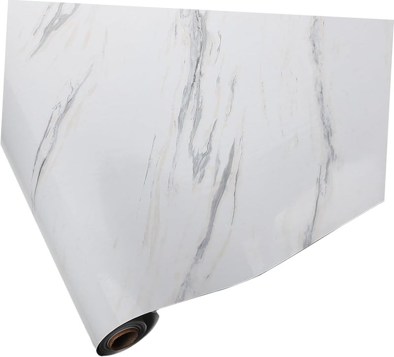 Self-Adhesive Marble Kitchen Stove Sticker Peel Stick Wall Decor for Cabinets Oil-Resistant Wall Paper Realistic Marble Effect - Image 3