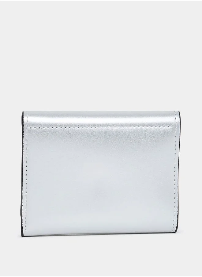 ستايلي Solid Turn Lock Detail Wallet